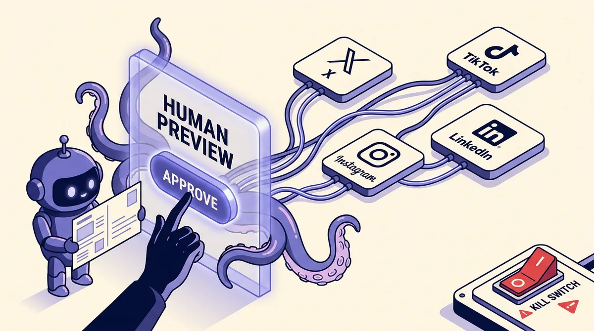 Letting an AI Agent Post to Social Media Safely
